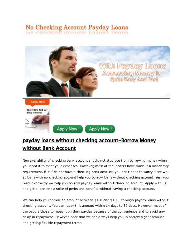 Loans without bank statements